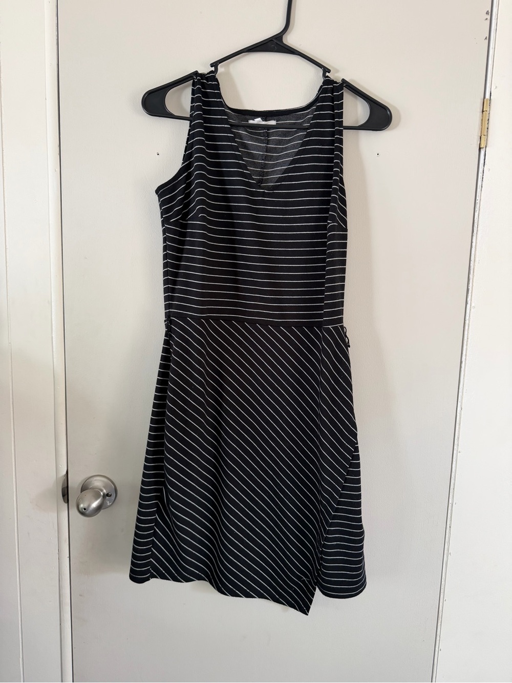 Black Striped Sleeveless Dress